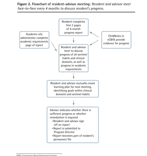Figure 2. Flowchart of resident-advisor meeting: Resident and advisor meet face-to-face every 4 months to discuss resident’s progress.