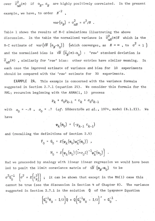 Table 1 shows the results of M-C simulations illustrating the above—2