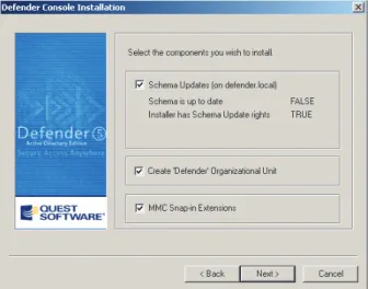 Figure 3: Defender MMC (Component Installation) dialog box