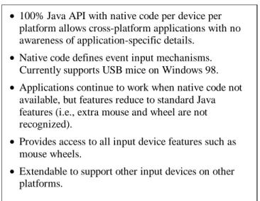 Figure 4: Summary of MID features.