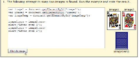 Figure 1. A simple card game in JavaScript 