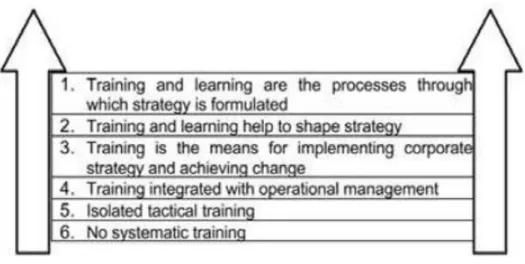 Figure 1: Scale of training maturity (Adapted from Lee, 1996b) 