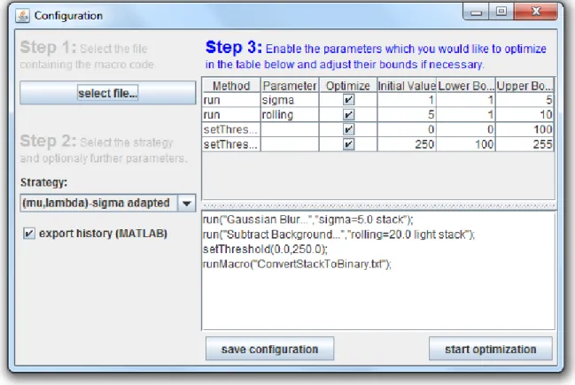 Figure 1: The Selection UI with a simple segmentation macro.