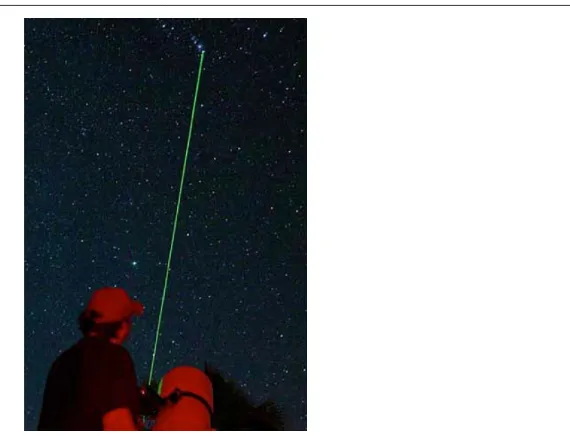 Figure 4.3: A class 3R green laser pointer used for aligning an astronomical telescope at