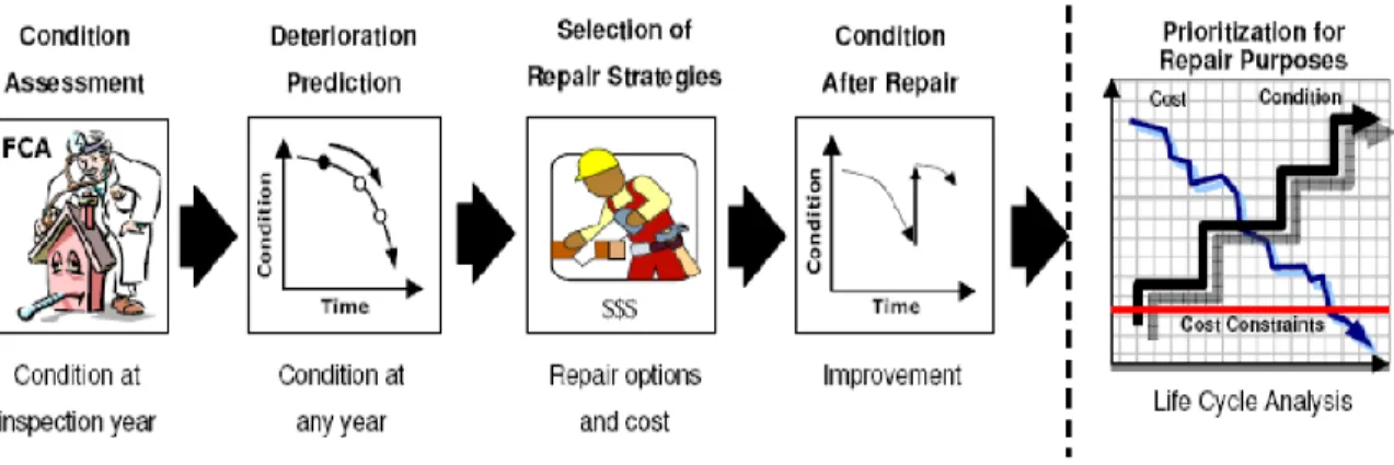 Figure 2-1 maintenance optimization steps (Elhakeem 2012) 