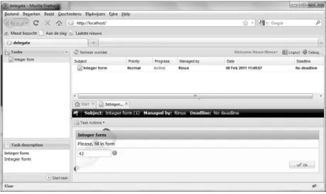 Figure 3.1: A screen-shot of the iTask browser interface 42