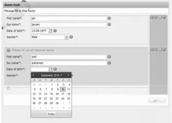 Figure 3.2: The form generated for editing a list of Person s