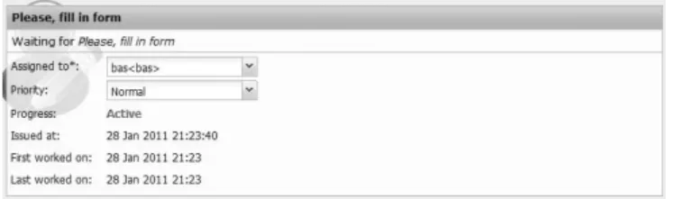 Figure 3.3: Default task pane of a waiting task