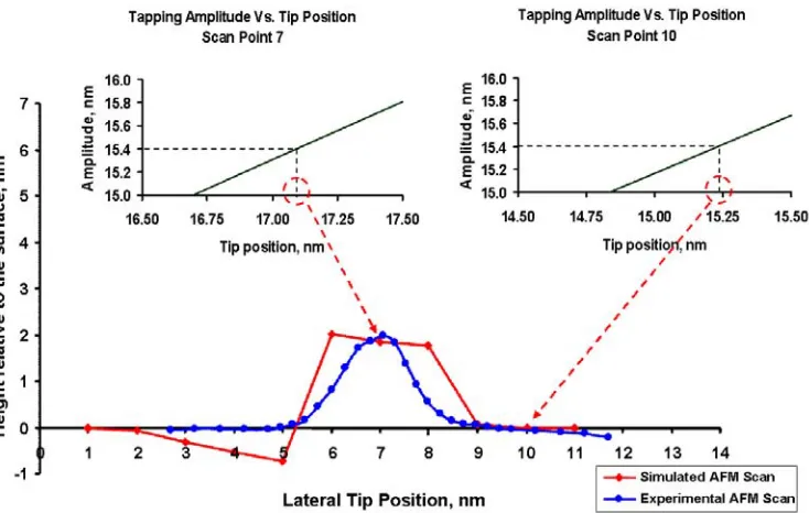 Figure 5: Schematic depiction of the construction of an AFM scan from molecular and 