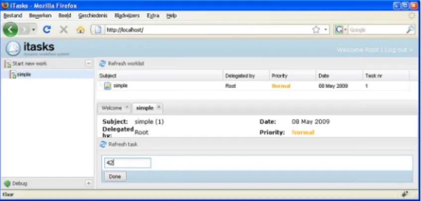 Fig. 1. Generated webpage for the simpleEditor example.
