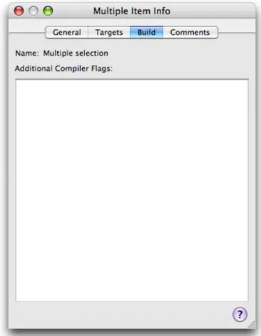 Figure 1-4 Adding compiler flags for one or more files