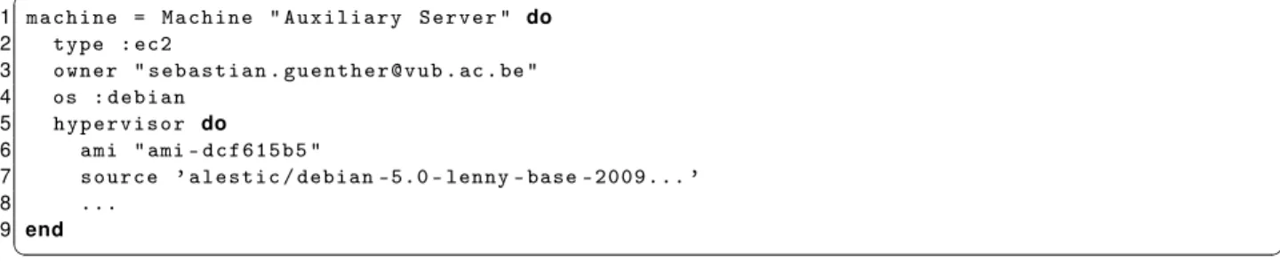 Fig. 8. B LOCK S COPE : example for a machine expressions.