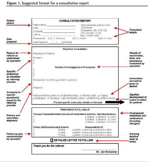 Figure 1. Suggested format for a consultation report