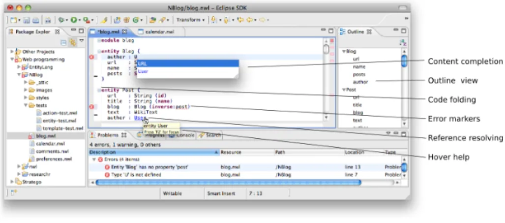 Figure 4.1 Editor services for a web language.