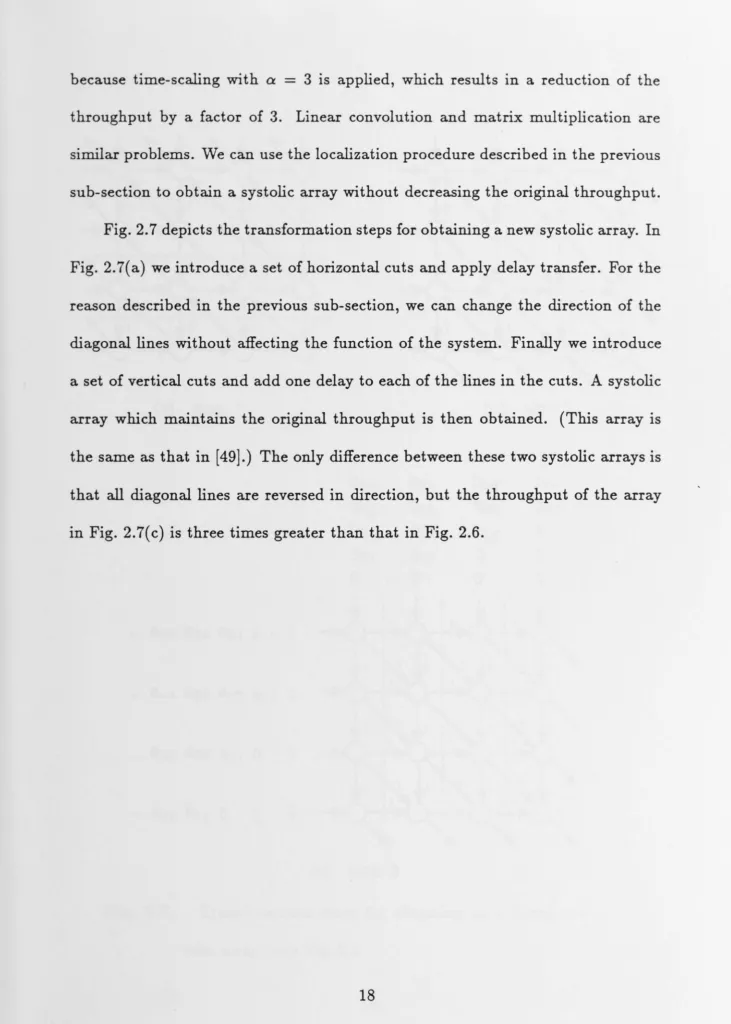 Fig. 2. 7 depicts the transformation steps for obtaining a new systolic array. In 