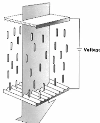 Figure 8: Liquid crystal molecules follow an applied electric field. Image courtesy of  Emerging Display Technologies [4] 
