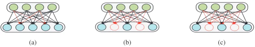 Figure 3: (a) Lasso: the Lasso penalty removes elements without optimizing neuron-level considerations(highlighted in red)