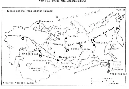 Figure 2.2 Soviet Trans-Siberian Railroad