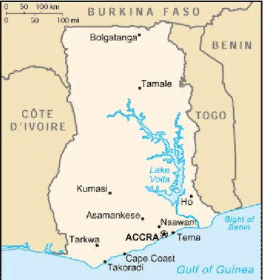 Figure 1.Map of Ghana (Source: Central Intelligence Agency, 2004) 