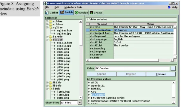 Figure 9. Viewing all  metadata for selected  files 