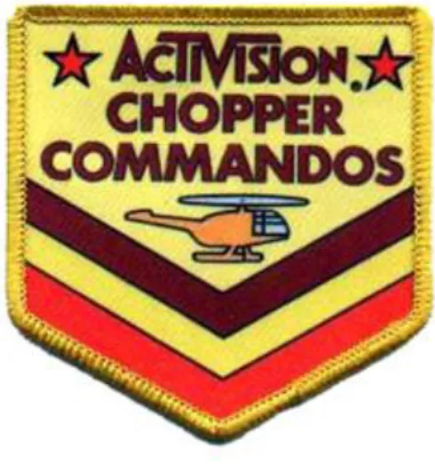 Figure 2.6 Activision patch awarded for scoring 10,000  points in Chopper Command.  Adapted from Jakobsson,  M