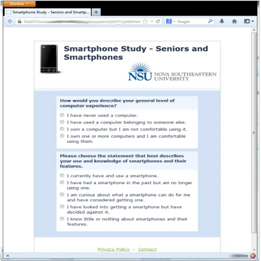 Figure 7: Questionnaire Section Two - Technology