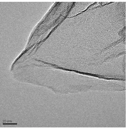 Figure 4.  TEM image of reduced microcrystalline graphene oxide 