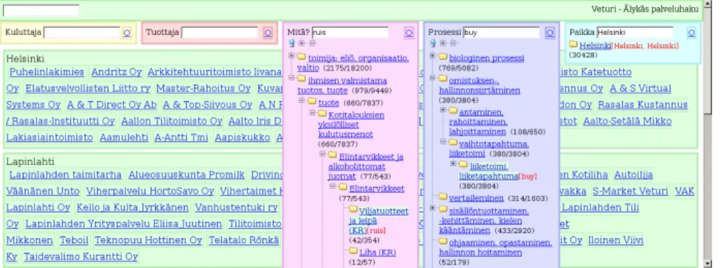 Fig. 3. The Veturi user interface.