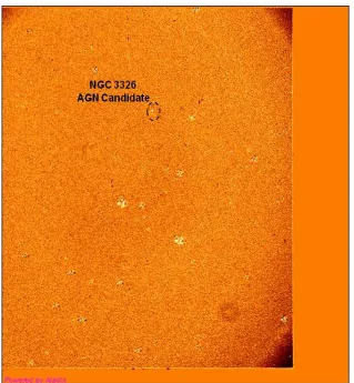 Figure 9.5.2.1. OIS of Figure 9.4.1.1 using a 1st degree kernel and DBF.An AGN candidate was detected in NGC 3326, also found in the field ofview of the galaxy cluster Abell 1066.