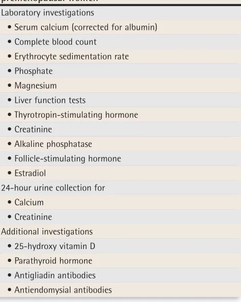 Table 2. Important secondary causes of bone loss
