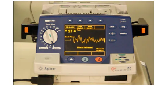 Figure 1: The AED analyzes EKG rhythm prior to delivering an electrical shock. Copyright© 2014, EBSCO Information Services.