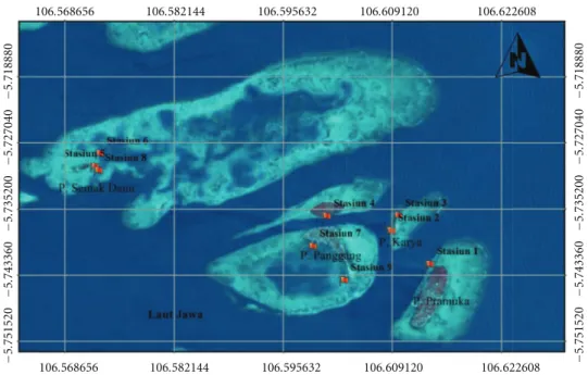 Figure 4: Research location and bottom sampling point.