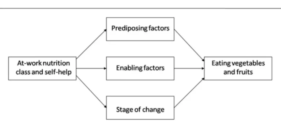 Figure 3:   Workplace nutrition program as a multiple determinant. No se- se-quential order