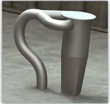 Figure 6.1: The completed pre-construction 3-D model of the combustion chamber. 