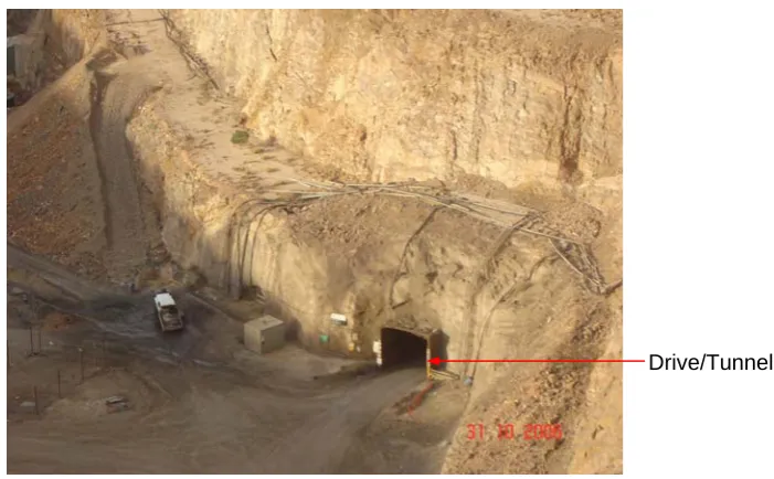 Figure 1.1. Underground mining at Osborne mine.  