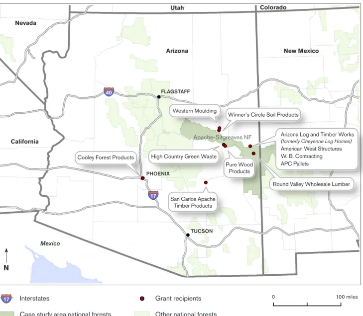 Figure 3  Eastern Arizona Woody Biomass Utilization grantees