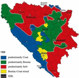Figure 2. Ethnic composition of BiH after 1998 (Source: Pašalić-Kreso 2008: 358). 