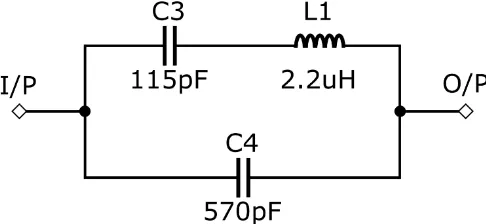 Fig. 8.Spurious resonance ﬁlter circuit diagram.