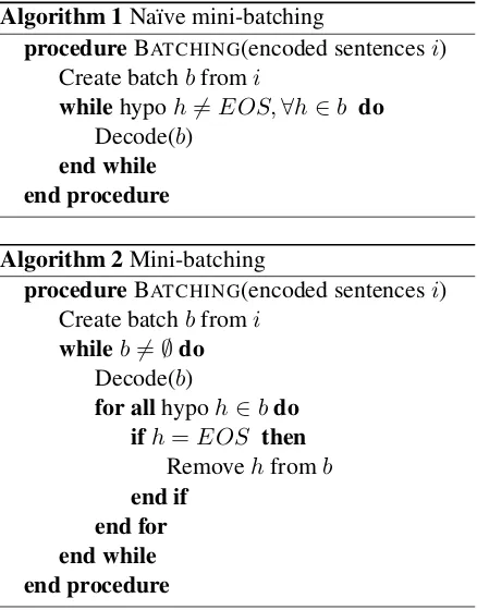 Figure 1step during translation. Clearly, the output layer ofNMT models are very computationally expensive,accounting for over 60% of the translation time