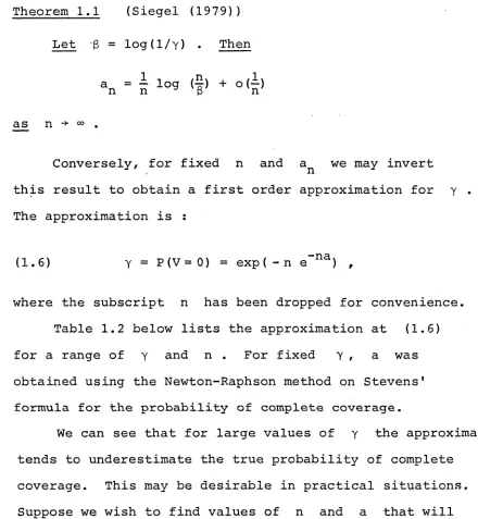 Table 1.2 below lists the approximation at 