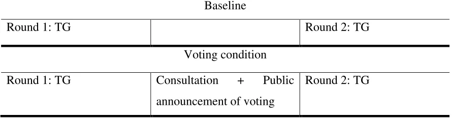 Table 2: The Experimental Design: Timing of Decisions 