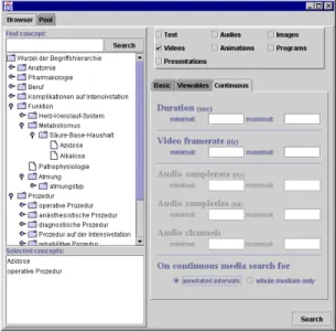 Figure 3: Screenshot of the media browser component