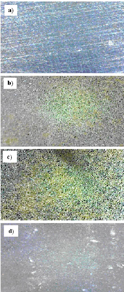 Figure 5 presented the surface morphology of S235 carbon steel electrode: a) before, and b) – -