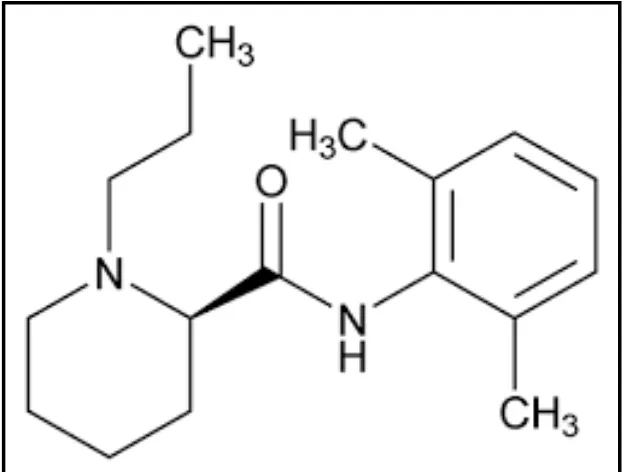 FIGURE 6- CHEMICAL STRUCTURE OF ROPIVACAINE 