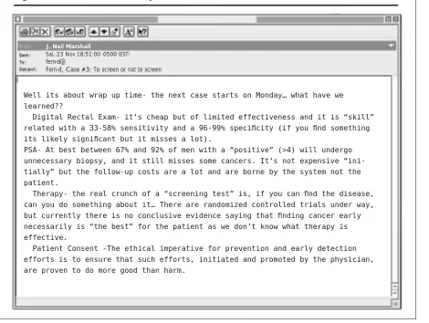 Figure 4. Moderator’s summary of e-mail discussion