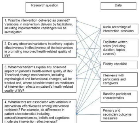 Figure 1 Sources of data used to address process evaluation questions.