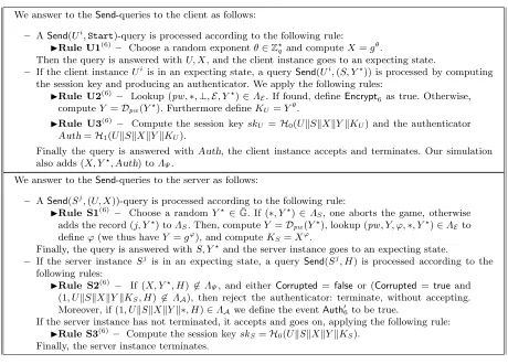 Fig. 8. Simulation of the Send-queries in G6
