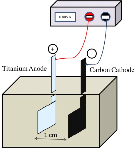 Figure  1.  Schematic diagram for the electrochemical cell for anodic deposition of Ba/PbO2 electrode 