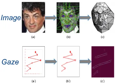 Figure 2:Illustrative analogy between CNNapplied to images and scanpath representationsshowing why CNN can be useful for learning fea-tures from gaze patterns