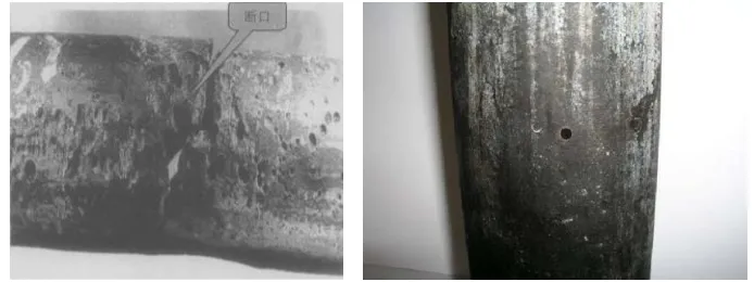 Figure 1.  Oil tubes containing corrosion defects 